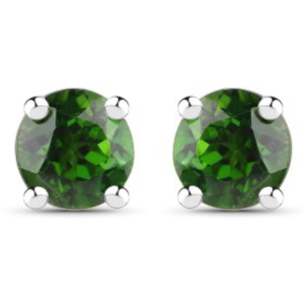 NWOT 0.46 CTW Chrome Diopside and 925 Sterling Silver Designer Earrings